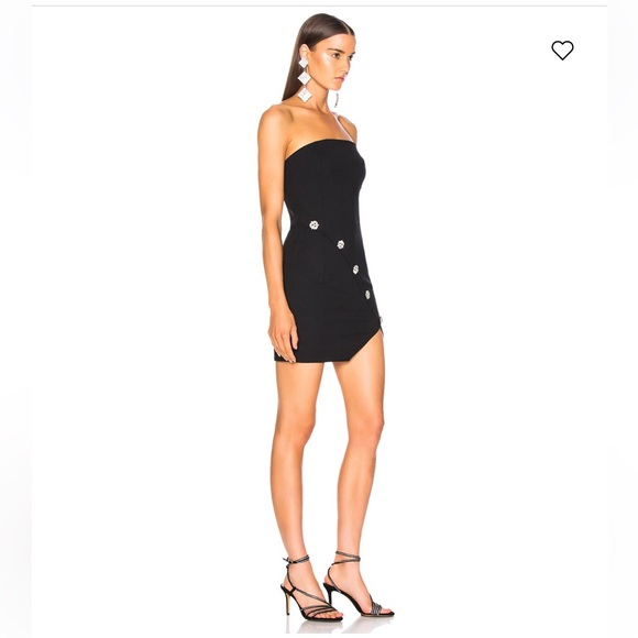 NWT FAITH CONNEXION Embellished Black Strapless Mini Dress M / L $1000 Retail - Picture 5 of 15